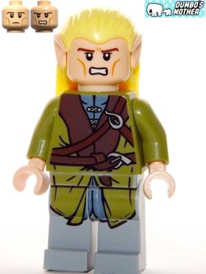 LEGO Legolas Elf 2-Sided Head 9473 Mines of Moria Lord of the Rings New 