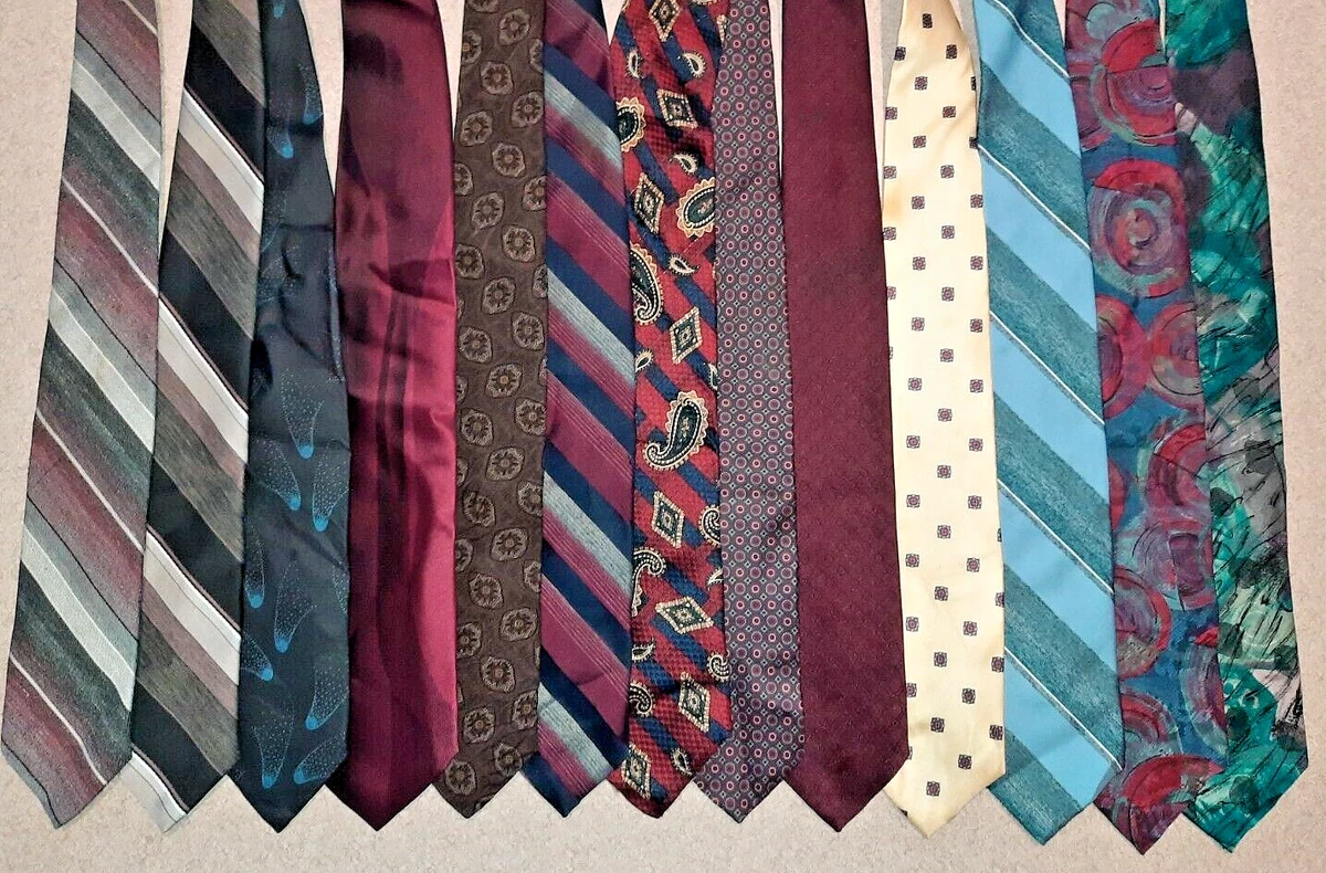 Lot of 14 MENS Classy Neck Ties VINTAGE Halston III Damon Maxxum ( big u0026  tall ) | eBay