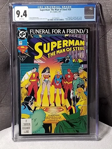 Superman: The Man of Steel #20 CGC Graded 9.4 (1993, DC) Funeral for a Friend