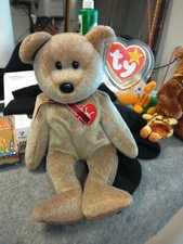  RARE Ty Beanie Baby - 1999 Signature Bear w/Hang Tag Errors-Retired