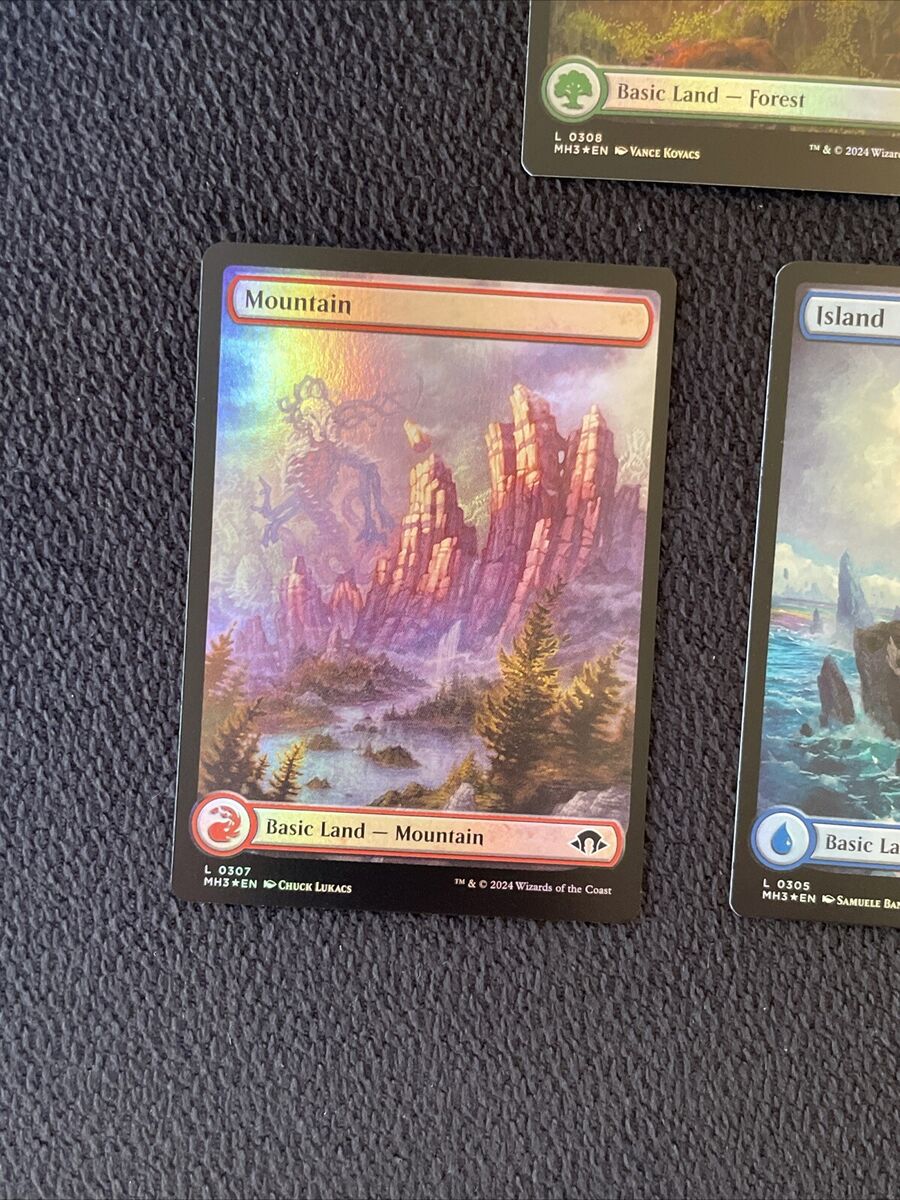 MTG Complete Set Of 5 Modern Horizons 3 Full Art Basic Lands MTG Complete Set Of 5 Modern Horizons 3 Full Art Basic Lands
