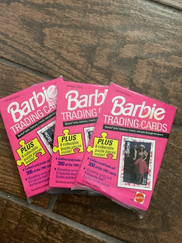 Lot Barbie Vintage Trading Cards Mattel 1188 - Sealed Lot of 3 Packs