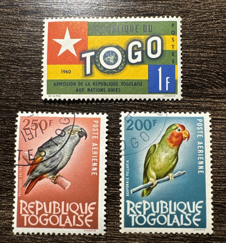 Lot of 3 Togo Stamps
