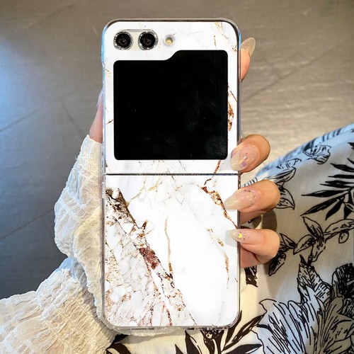 Coque À Motifs Marbre Slim Pour Samsung Galaxy Z Flip6 Flip5 Flip4 Flip3 Étui PC - Zdjęcie 12 z 14