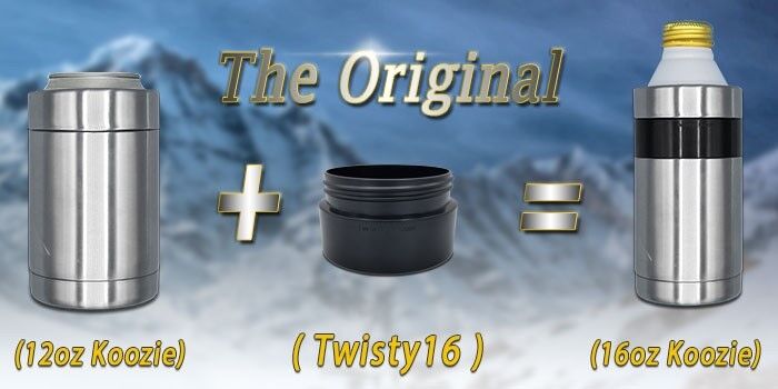 Buy Twisty16 - The Original, Colster Extension for 12 oz Yeti, RTIC and  Ozark Trail Colsters to accomodate All 16oz Twisty Top Resealable Cans: Coors  Light, Miler Light & Blue Moon! Online