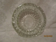 Vintage Heavy 5 1/8" Dia Clear Glass Ashtray