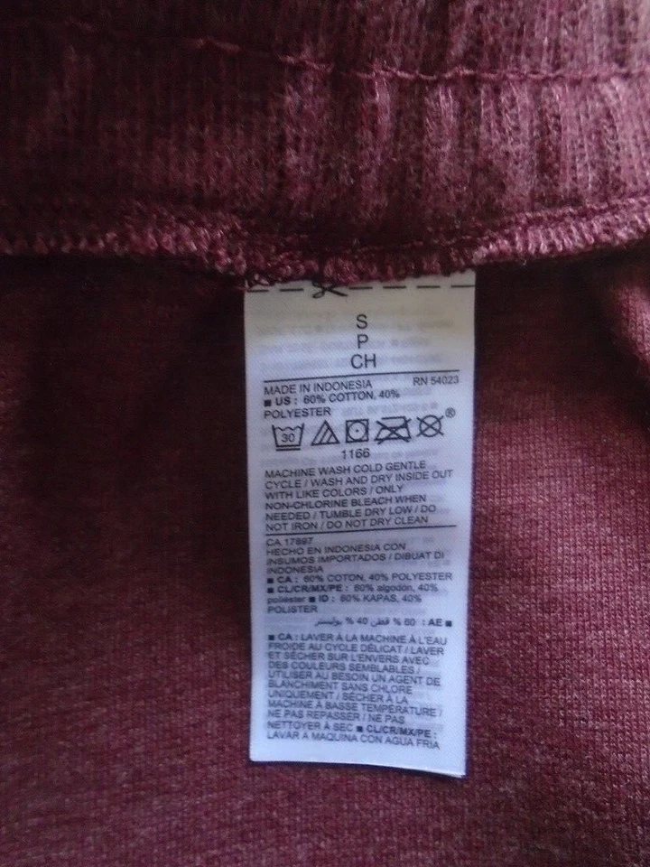 Pantalones antiguos azul marino para mujer talla S borgoña bolsillos delanteros planos clásicos nuevos con etiquetas Foto 4 de 4