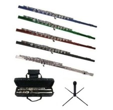Merano C Flute 16 Hole+Accessories+Free Stand ~ Silver Red Black Blue Green