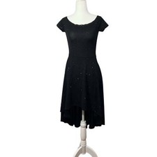 PRE-OWNED - Windsor Sparkly Black Cap Sleeve Dress