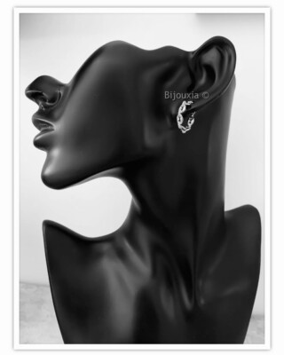 Boucles D'oreilles Clous Argent 925/000 - Motif Grains De Café - Tata Gisele