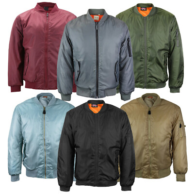 Men's Multi Pocket Padded Stylish Zip Up MA-1 Flight Bomber Jacket