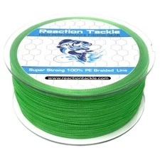 Reaction Tackle 25lb Braided Fishing Line 300 Yds- Green