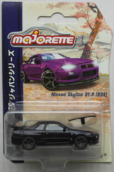 Majorette Japan Series Nissan Skyline GT-R R34 Auberginemetallic Neu/Ovp Auto-image