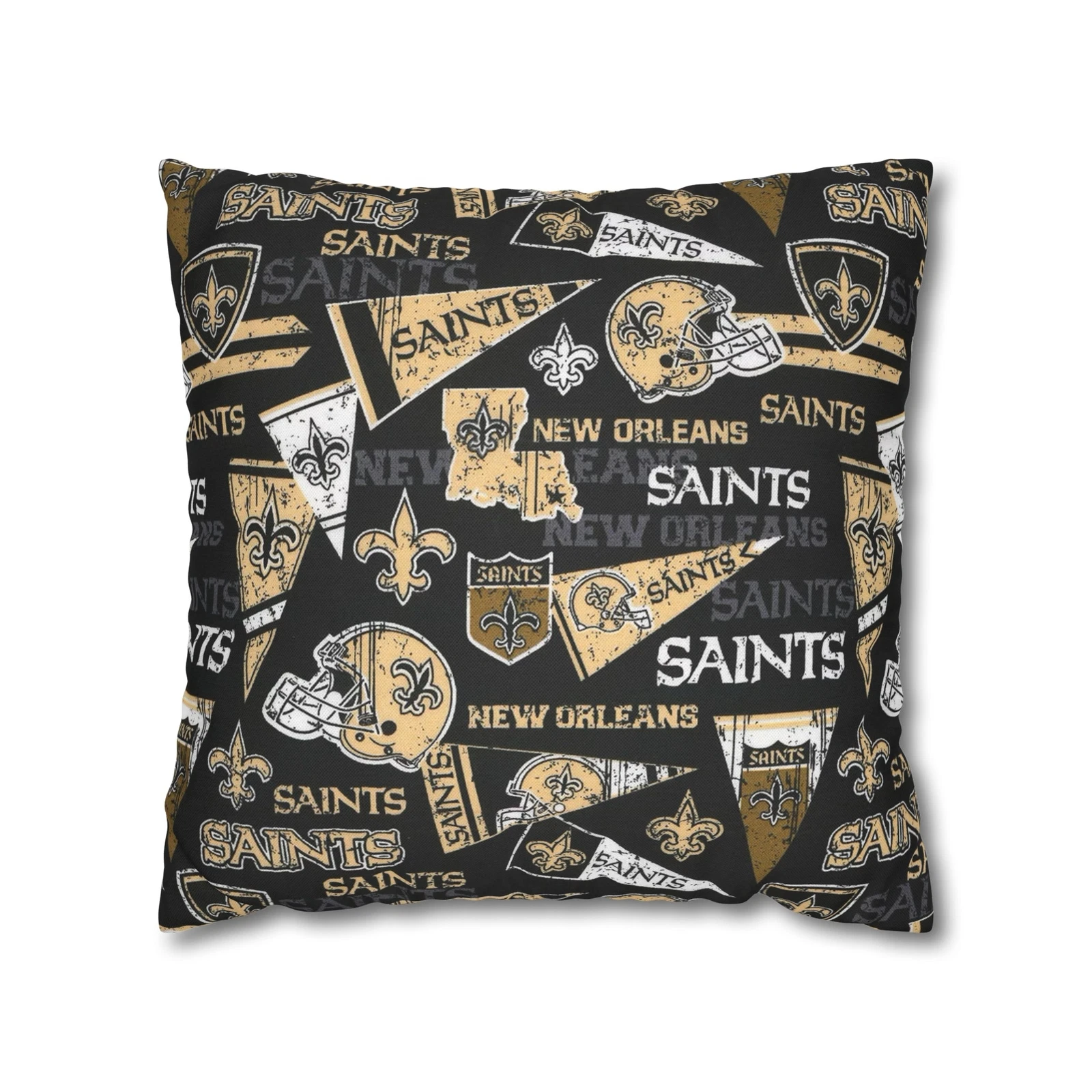 New Orleans Saints Spun Square Throw Pillowcase