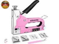 4-In-1 Handtacker Set (Rosa) Mit 4000 Klammern Und Klammerentferner, Tacker FüR