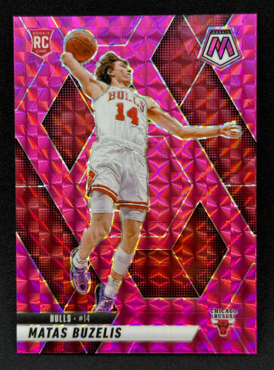 Matas Buzelis 2024-25 Panini Mosaic 169/175 Pink RC Chicago Bulls #223