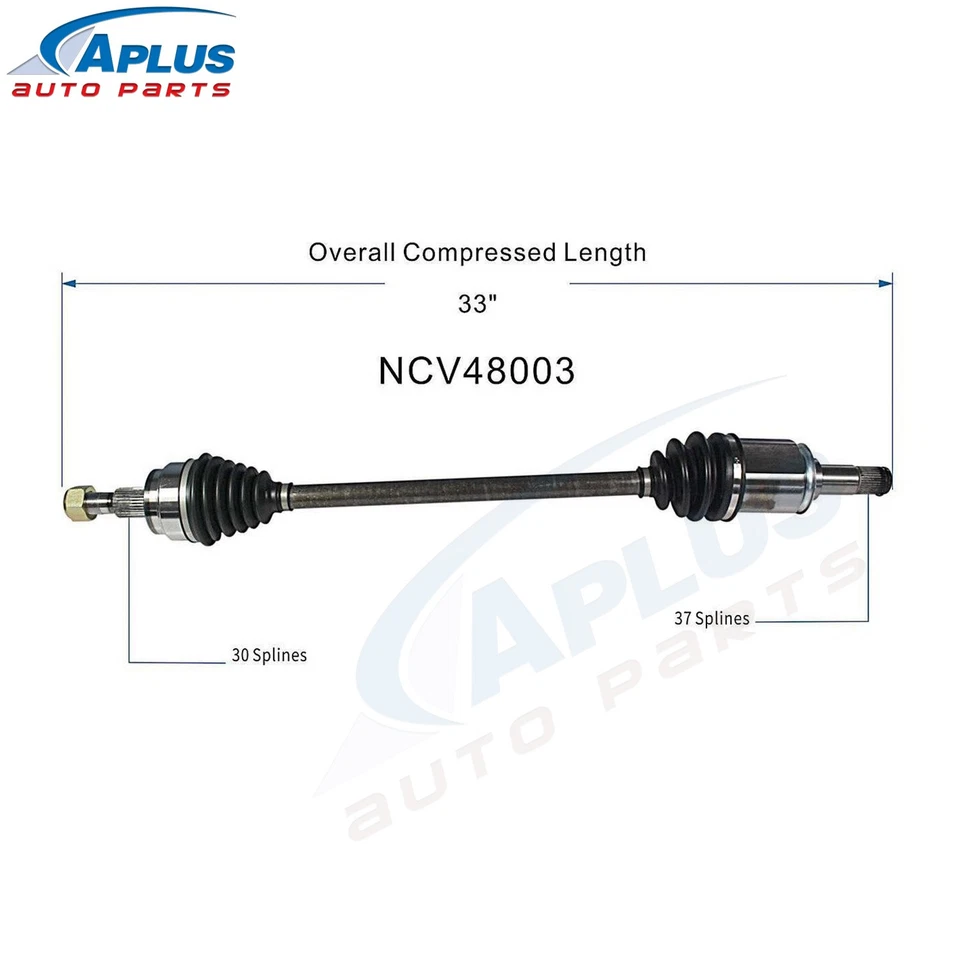 CV Axle Shaft Rear Left & Right for Mercedes-Benz GL350 GL450 GL550 ML350 ML550 - Image 3 of 4