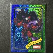 2025 Topps Chrome Marvel Onslaught #68 Blue & Green Shimmer Refractor #/199