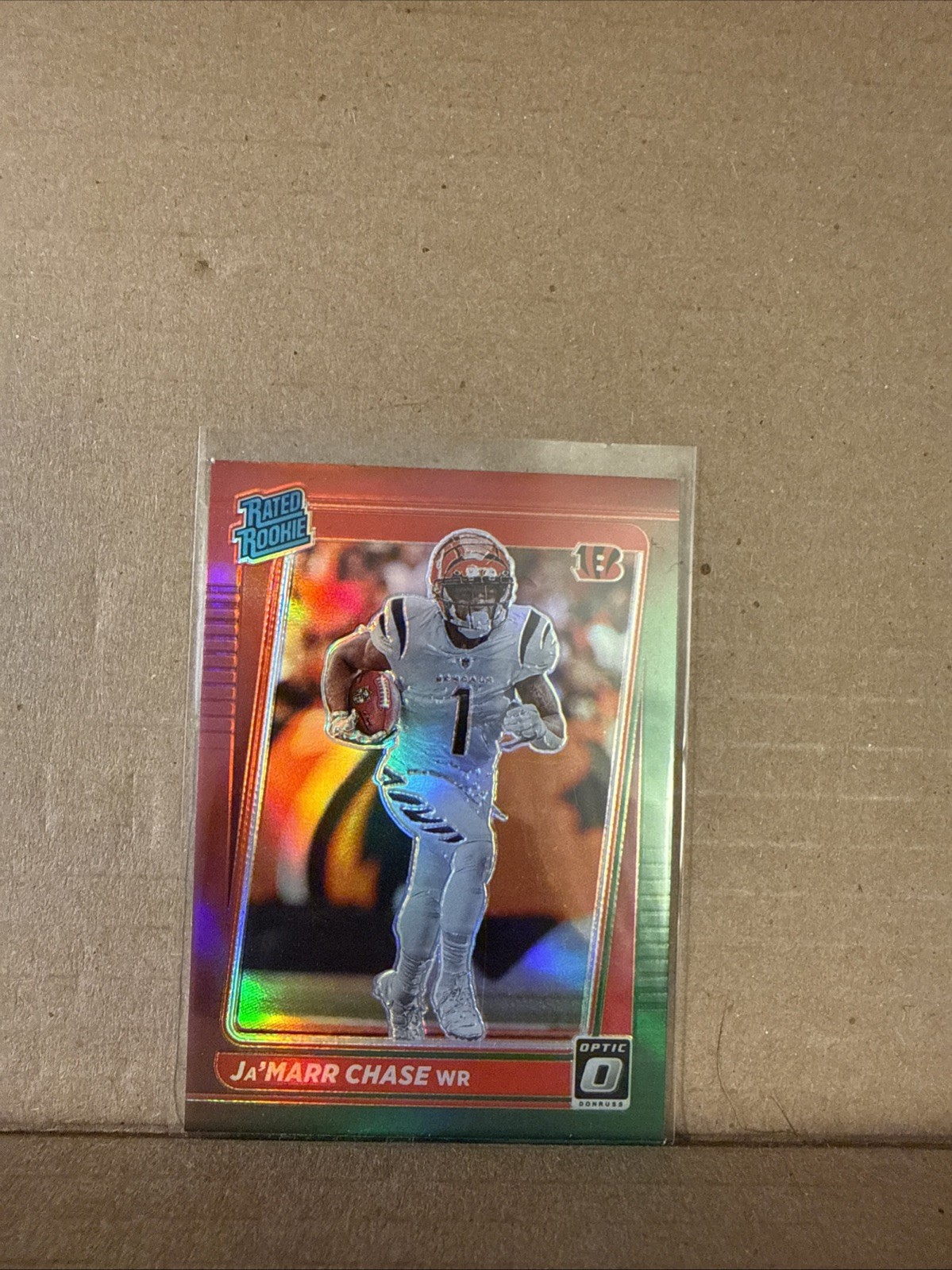 2021 Donruss Optic Rated Rookie Preview Red and Green Ja'Marr Chase RC #P-262