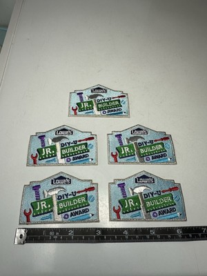 Lowe s Junior Builder Award Patch Lot 5pc Home Improvement Store Memorabilia