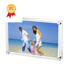 AMEITECH Acrylic Picture Frames, 4x6 inch Clear Double 4 x 6 inch, 1 Pack