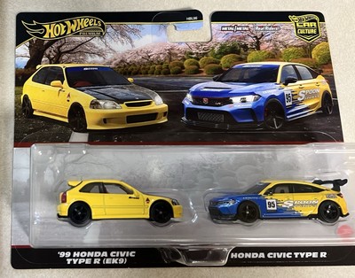 Hot Wheels Premium 2-Pack  99 Honda Civic Type R EK9 & Honda Civic Type R Spoon