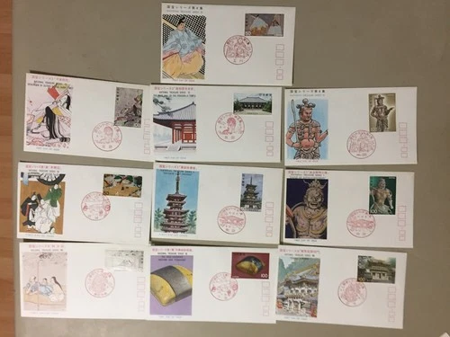 Ten NATIONAL TREASURE Japan fdc