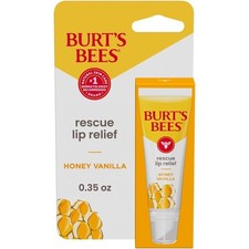 Burt's Bees Rescue Lip Relief, Honey Vanilla, Hydrating Lip Balm for Dry Cracked