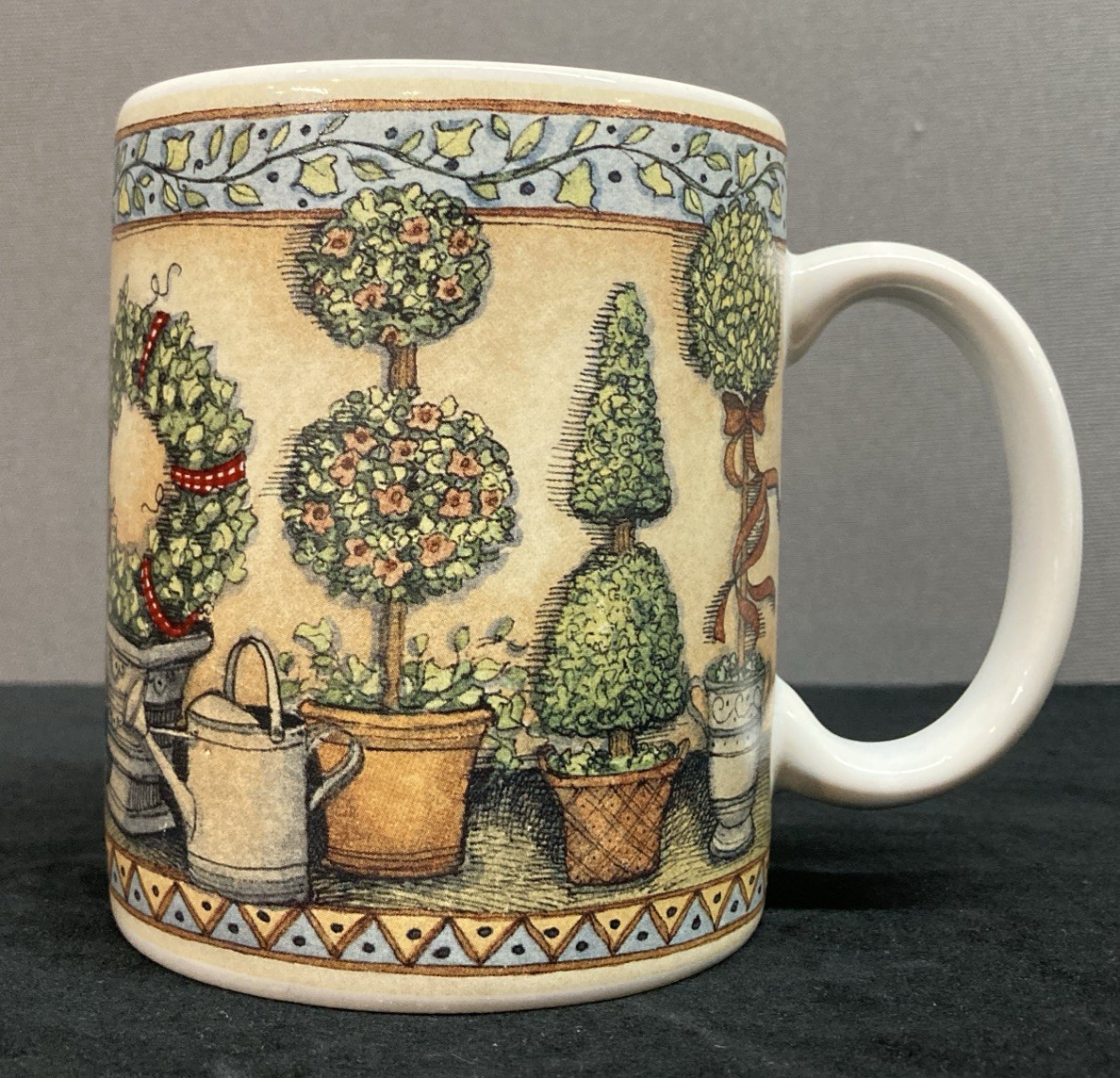 Lang & Wise Topiaries 1998 Collector Mug Coffee Cup 12oz