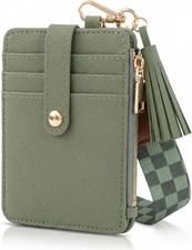 Wristlet Wallet Slim Keychain for Women Card Holder Keyring Strap