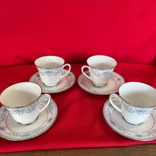 Noritake China Blue Hill 4 Cups And 4 Saucers...