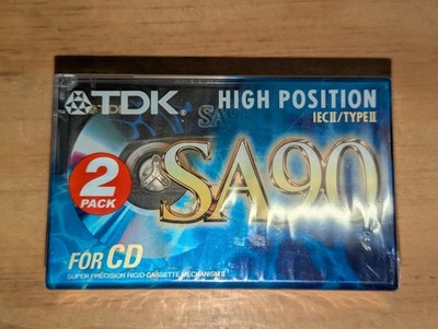 TDK SA-90EB Kassetten High Position IECII / Type II, 2 Pack eingeschweißt Sealed