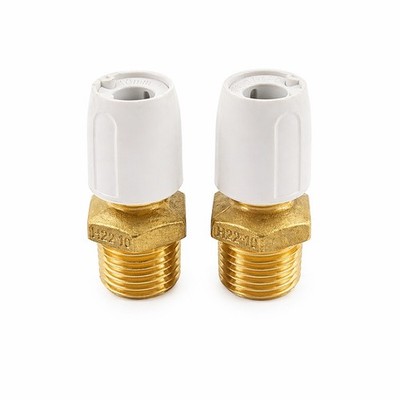 Hep2O Messing Steckkupplung 10 mm auf 1/2 Zoll Adapter 2er Pack
