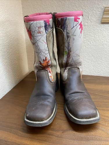Ariat FatBaby Damen 6.5B Waterproof Camo Pink Leder Neopren Westernstiefel - Bild 3 von 20