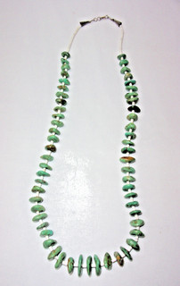 Vintage Native American Chunky Turquoise NUGGET Stone Necklace 28"