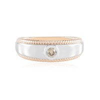 Cavill Damen Ring Silber RoséVergoldet 0,099Ct Champagner Diamant- Echtschmuck