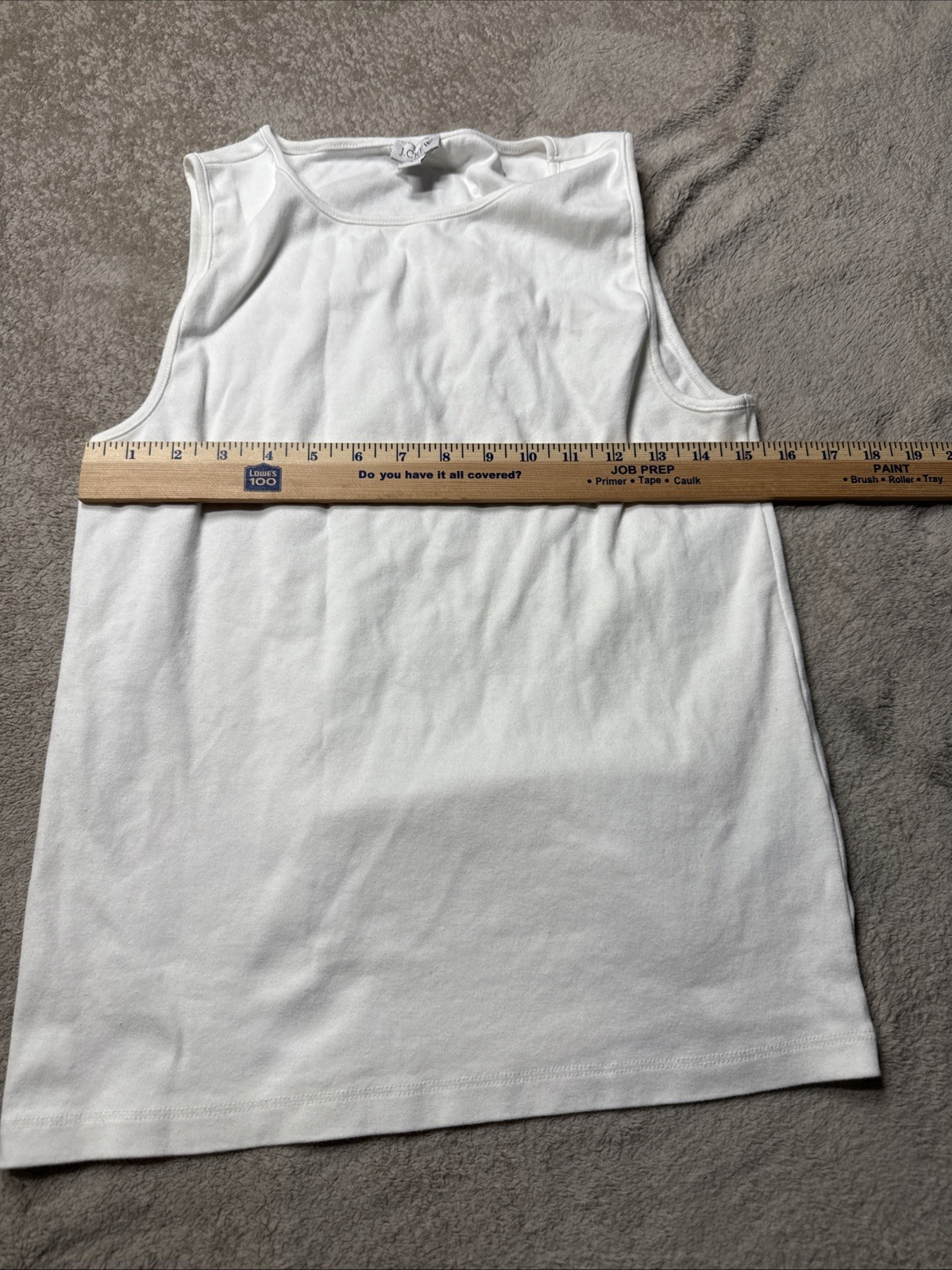 J Crew Womens Large Solid Plain White Girlfriend … - image 8