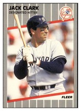 Jack Clark 1989 Fleer #252 New York Yankees VTG Baseball *341