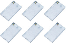 6x Securlec Double Twin Metal 2 Gang Back Box Electrical Wall Sockets - 25mm