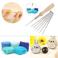 7Pcs Wool Felt Needle Set Needles and Handle for Felting Projects Craft