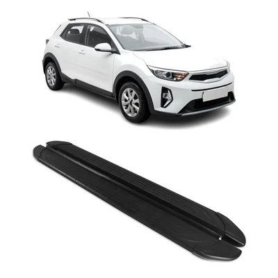 Marchepieds Latéraux pédale pour Kia Stonic 2017-2026 2Pcs Aluminium Noir - Photo 1/4