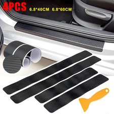 4x Carbon Fiber Car Door Plate Sill Scuff Cover Anti Scratch Sticker Accessories 4x Carbon Fiber Car Door Plate Sill Scuff Cover Anti Scratch Sticker Accessories