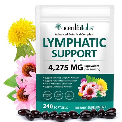 Lymphatic Support Softgels 240P, Unterstützung Des Lymphsystems Mit Echinacea...