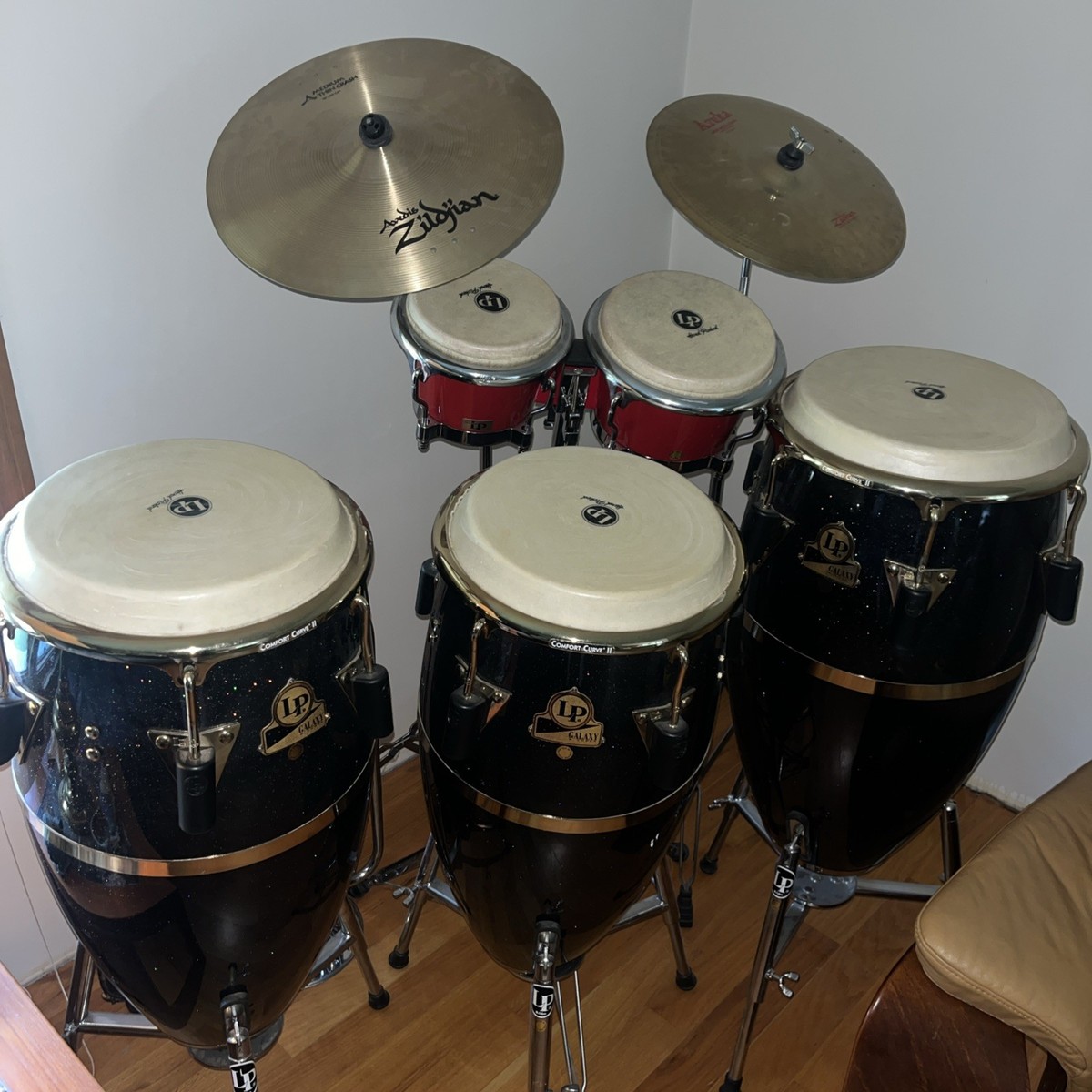 Lp Galaxy, Comfort Curve Sparkle Black Congas Bongos Zildjian
