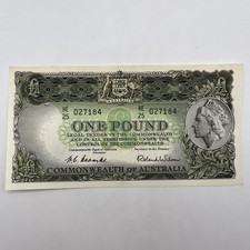 1953 (R33) £1 One Pound Banknote - gEF - Coombs / Wilson Commonwealth Bank
