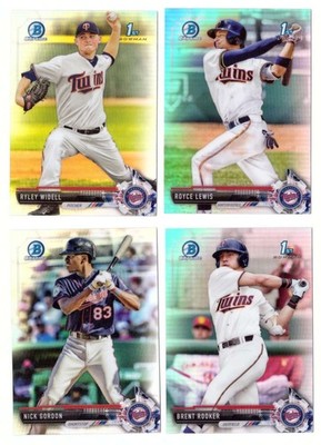 2017 Bowman Chrome Draft Refractors - MINNESOTA TWINS Team Set