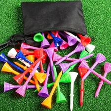Tees de golf de plástico irrompibles de 3 1/4 pulgadas con bolsa de 83 mm largo