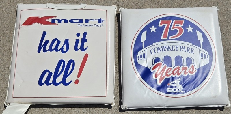 2 Chicago White Sox Comiskey Park 75th Anniversary Kmart Seat Stadium Cushion