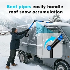 7 in 1 Snow Shovel & Snow Brush Kit with Ice Scrapers for Car Windshield,62.2”