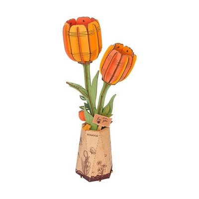DIY 3D Wood Puzzle Orange Tulip 76pcs
